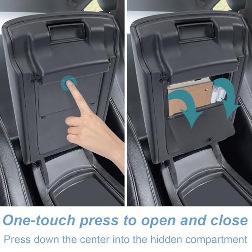 PIMCAR Center Console Hidden Organizer for Honda Accord 2018 2019 2020 2021 2022 Armrest Secret Compartment One-Touch Hidden Storage Accessories - Image 4