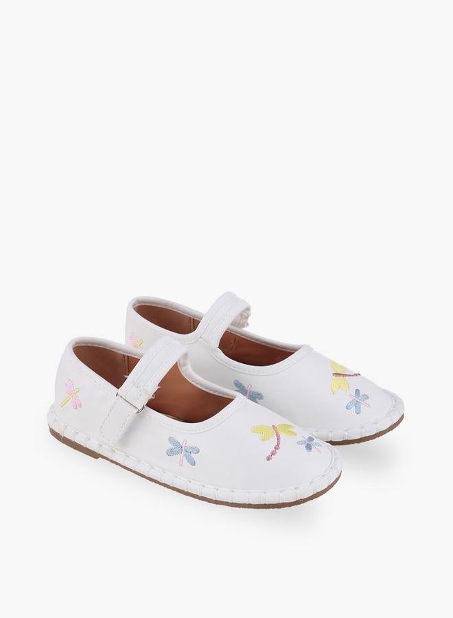 Flora Bella By Shoexpress أحذية باليرينا للفتيات مع إغلاق هوك وحلقة - Image 3
