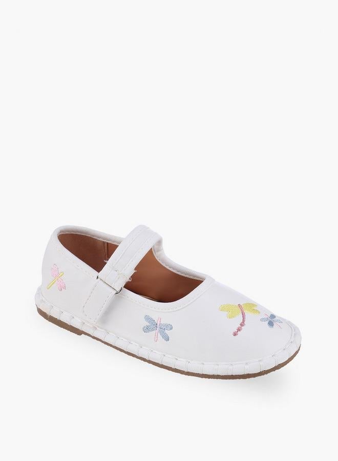Flora Bella By Shoexpress أحذية باليرينا للفتيات مع إغلاق هوك وحلقة - Image 2