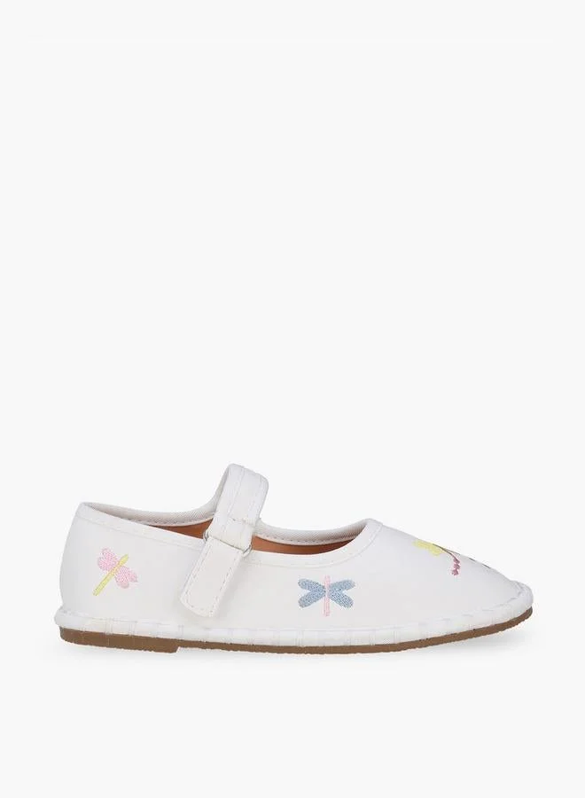 Flora Bella By Shoexpress Girls Hook & Loop Ballerina Shoes