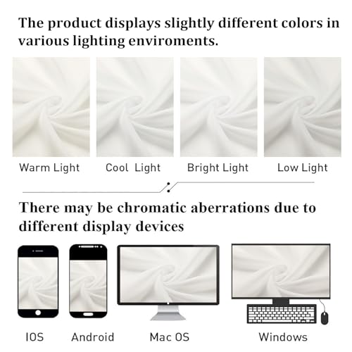 Lecloud Short Sheer Curtains 54 Inches Length 2 Panels, Light Filtering Voile Curtain Drapes for Half Window Kitchen Bedroom, Basic Rod Pocket Living Room Sheer Curtains, 40Wx54L Inches, Ivory - Image 4