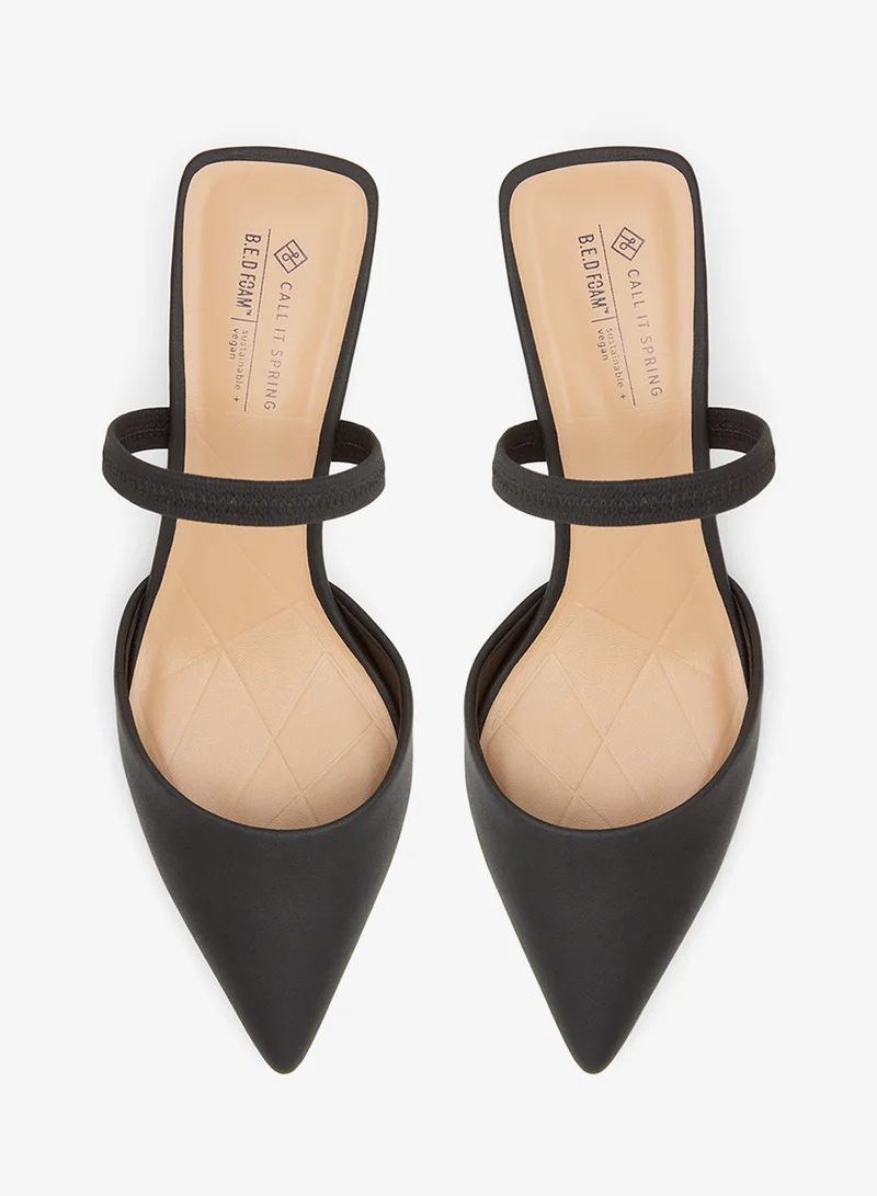 CALL IT SPRING BLACK Zaydan Slingback Heeled Sandals for Women | Best Price UAE