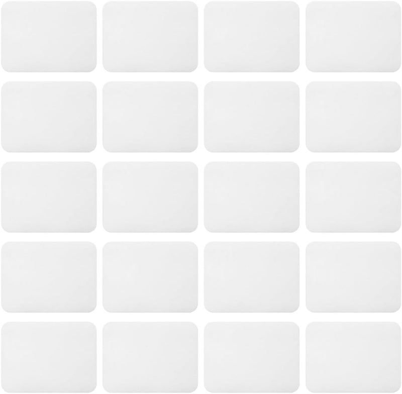 20pcs White Iron-on Denim Fabric Patches 12.5x9.5cm Rectangular Clothing Repair Stickers for Jeans Jackets Elbow Knee DIY Embroidered Garment Appliques - Image 1