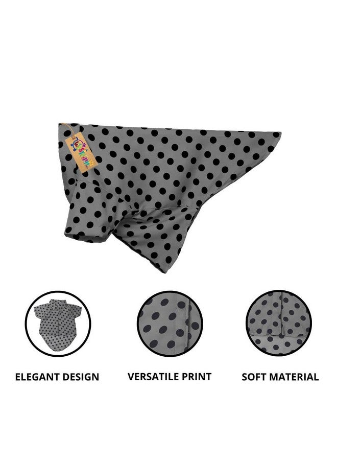 ويستيرن إرا قميص كلاب أساسي قابل للتنفس مطبوع عليه قطن، قميص فائق النعومة، قميص خفيف الوزن رقيق لطيف لحيواناتك الأليفة، ملابس كلاب مريحة للغاية (مقاس كبير جدًا - 30 بوصة) (رمادي بولكا) - Image 2