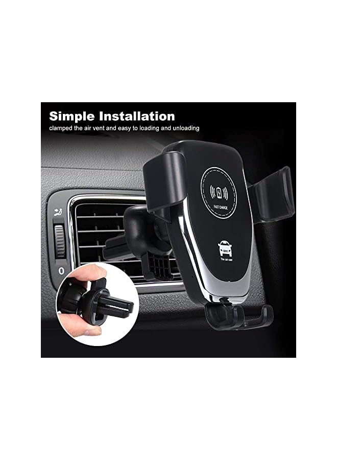 Zaboon Wireless Car Charger & Mount, 2 In 1 10 Watt Qi Fast Charge Wireless Charger & Mobile Phone Auto Holder - Image 5