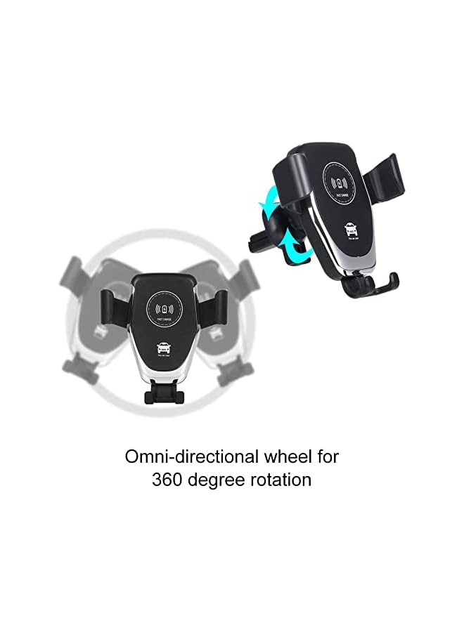 Zaboon Wireless Car Charger & Mount, 2 In 1 10 Watt Qi Fast Charge Wireless Charger & Mobile Phone Auto Holder - Image 4