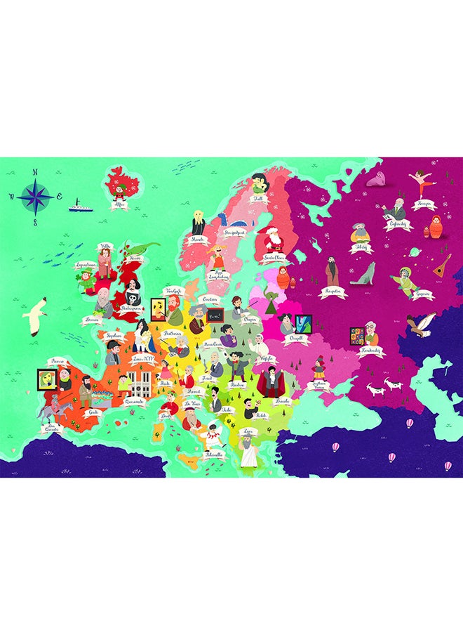 Clementoni Puzzle Map Geo Euro Monument 250 Pieces  - Image 3