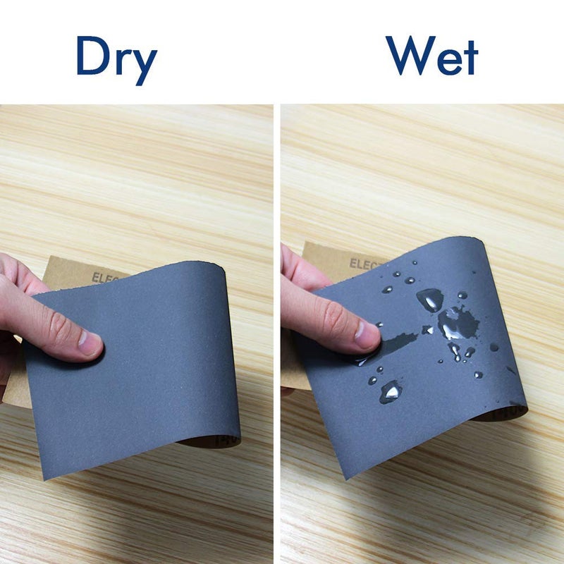 XLSFPY Sandpaper Variety Pack 120 to 3000 Assorted Grits Sand Paper 24 Pack Sandpaper + 1 Hand Sander, 9x3.6 Inch Sanding Sheets for Wood Furniture Finishing Glass Metal Sanding Automotive Polish - Image 3