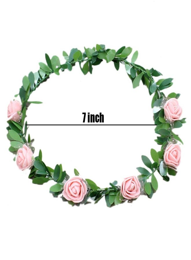 AmFor 22 Pcs Multicolor Rose Flower Wreath Crown Headband Garland Headpiece for Music Festival Celebration Beach Wedding Party - Image 2