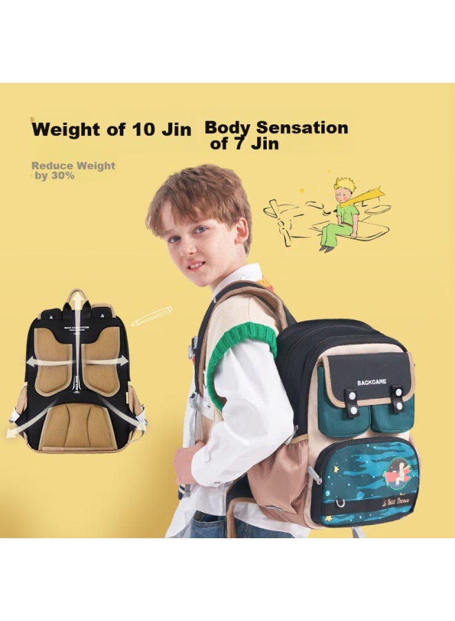 Back Care Backpack For Primary School Students, Children's Ultra-lightweight Reduced-load Backpack, Boys' Spine-protecting Backpack B24-160b - Image 1