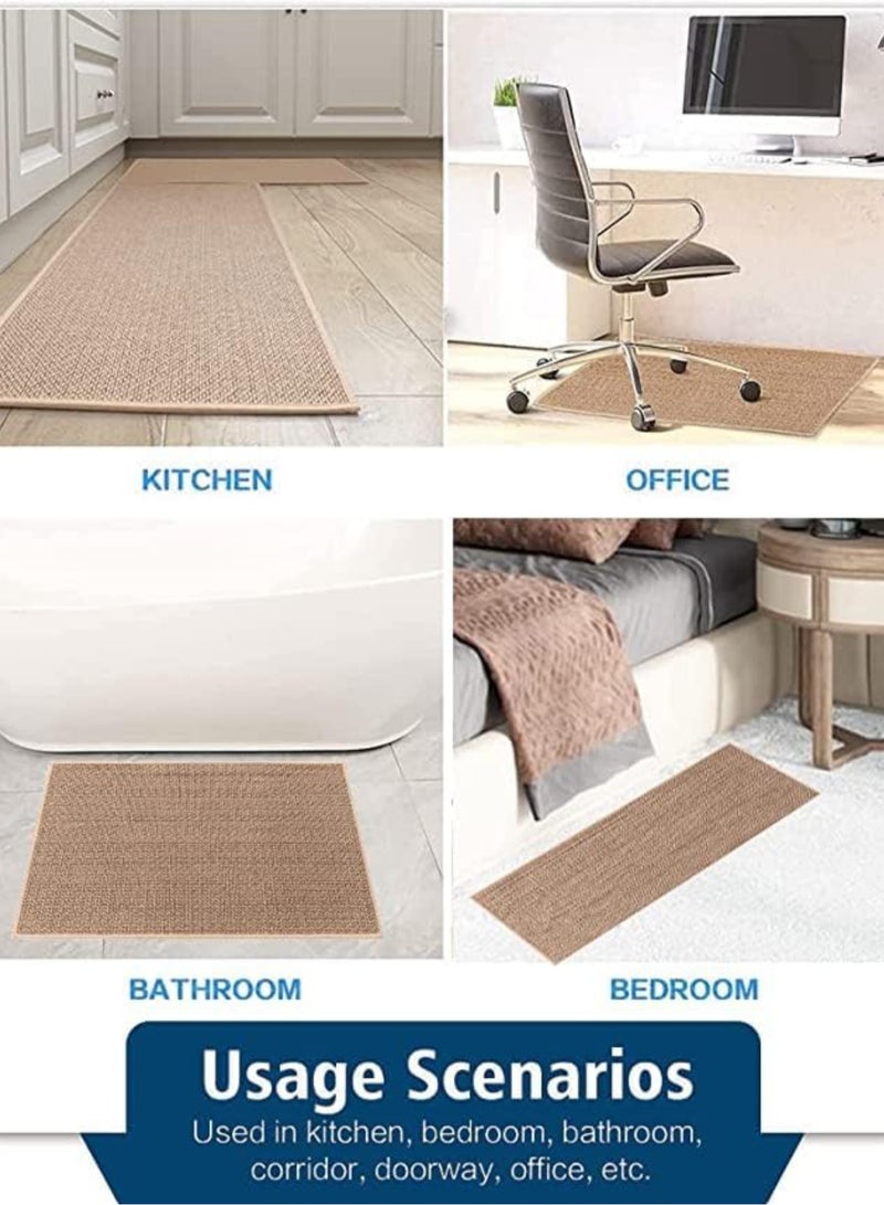 2 PCS Kitchen Rugs Washable, Non-Slip Kitchen Mats Natural Rubber Kitchen Mats for Floor Runner Rugs Set for Kitchen Floor Front of Sink, Hallway, Laundry Room 45 x 75 ,45 x 120 cm - Image 5