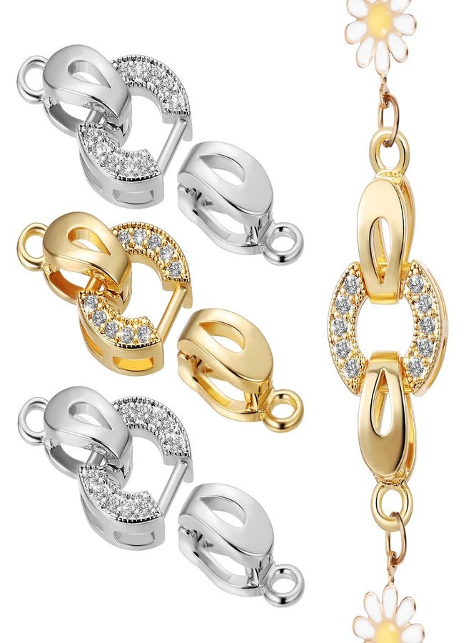 Sewroro 4Pcs Jewelry Clasps and Closures, Necklace Clasps Bracelet Clasps Knot Covers Pendant Connector for DIY Jewelry Making - Image 1