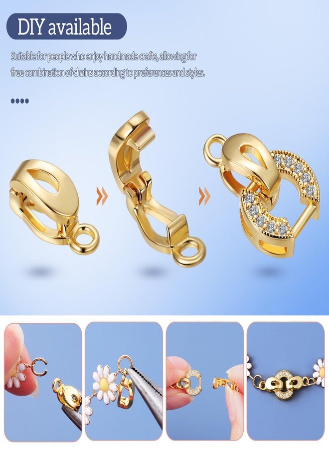 Sewroro 4Pcs Jewelry Clasps and Closures, Necklace Clasps Bracelet Clasps Knot Covers Pendant Connector for DIY Jewelry Making - Image 5