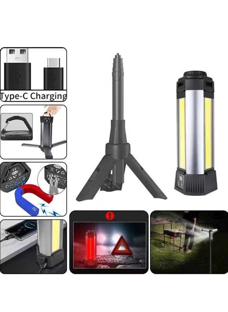 Super Bright Rechargeable Work Light For Camping With 3 Cob - Image 3