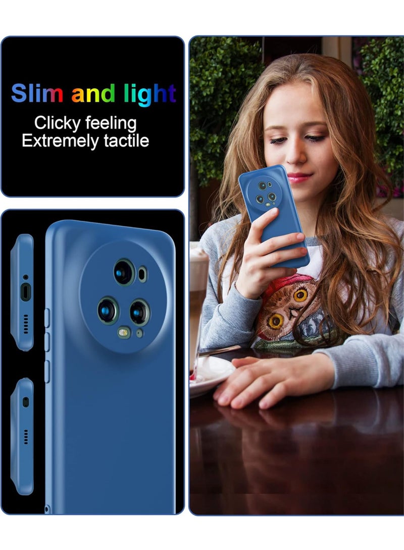 Honor Magic5 Pro Cover Navy Blue- Premium 2.0mm TPU Silicon, Enhanced Camera Protection with Lens Shield, Shockproof & Water-Proof Cover for Honor Magic5 Pro - Image 4