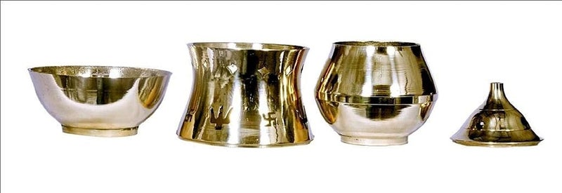 numeroastro numeroastro Kapoor Camphor Lamp Diffuser Diya In Brass For Purification Of Home 14 Cms 1 Pc - Image 2