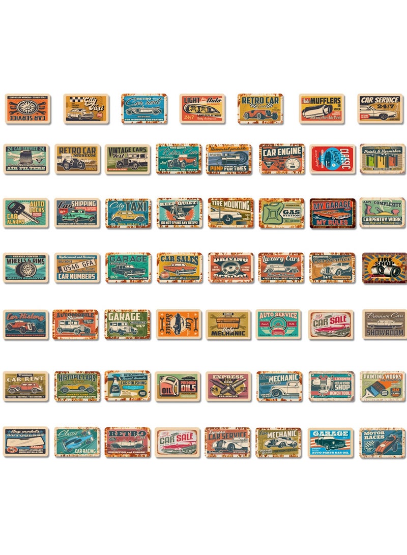 ORAINBOW 50PCS Retro Car Cartoon Stickers Pack Waterproof Stickers Vinyl Art Stickers for Water Bottles Skateboards Notebooks Phone Computer Laptop Decals Stickers for Teens Girls Boys - Image 5