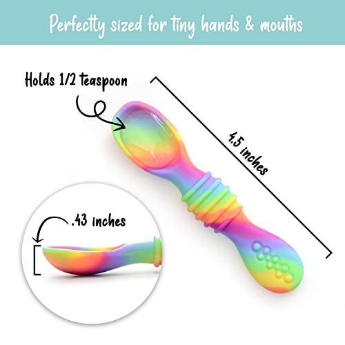 PrimaStella Silicone Chew Spoon Set for Babies and Toddlers - Safety Tested - BPA Free - Microwave, Dishwasher and Freezer Safe - Image 5