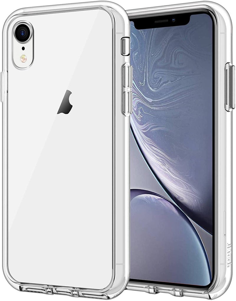 JETech Case for iPhone XR 61Inch NonYellowing Shockproof Phone Bumper Cover AntiScratch Clear Back Clear