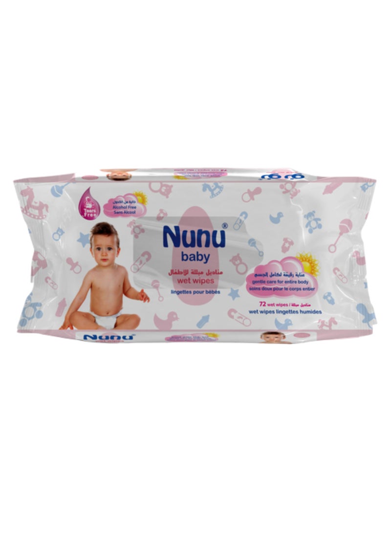 نونو مناديل مبللة للأطفال 72 منديل مبللة