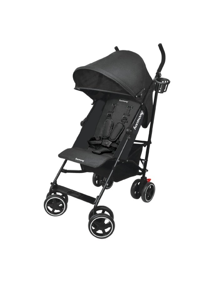 Harmony Aspire Deluxe Umbrella Fold Stroller | Lightweight & Compact | 6 Months to 22.7 kg | 5-Point Harness | Adjustable Recline | Weather Canopy