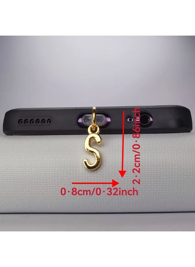 Golden Letter Z Phone Dust Plug Anti Dust Cover for iPhone Interface - Image 3