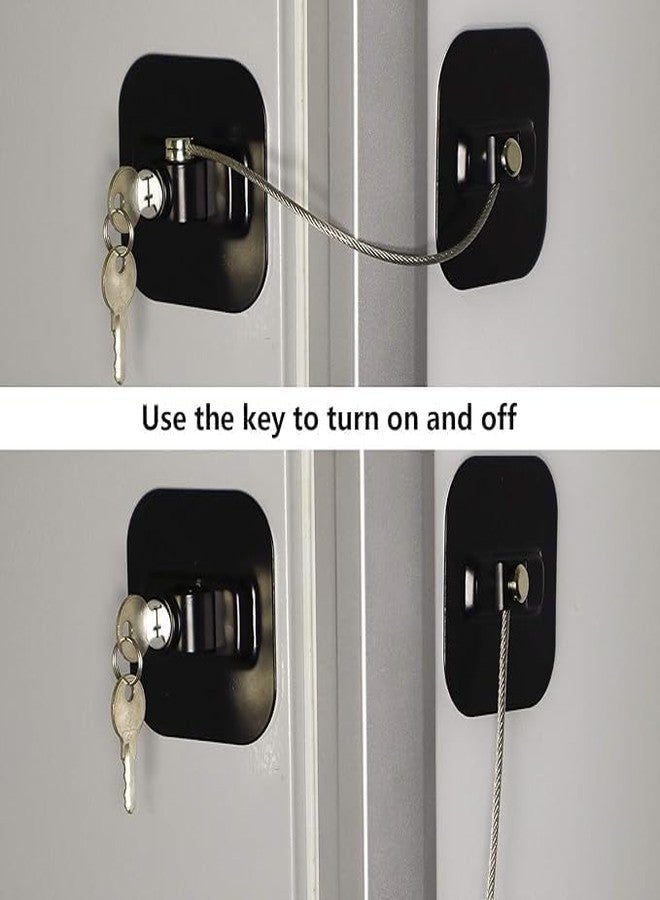 Wrixty Fridge Lock with Key, Digital Password Cabinet Lock, no Drilling, Child Safety, Sliding Doors for Drawers, fridges, Windows - Image 5