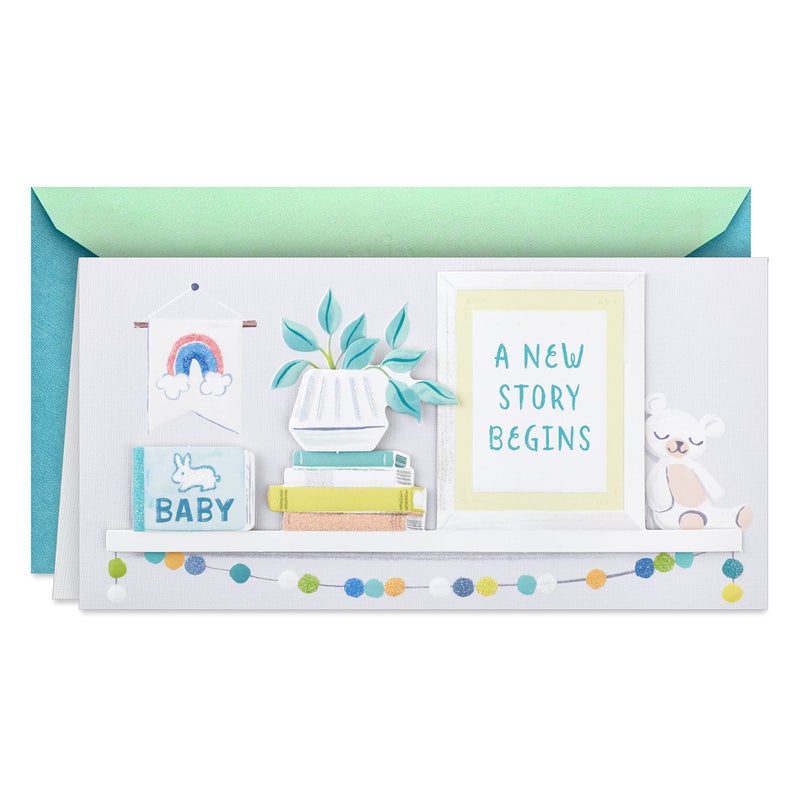 Hallmark Studio Ink Baby Shower Card for New Parents (Made a Human) Welcome New Baby, Congratulations, Gender Reveal - Image 1