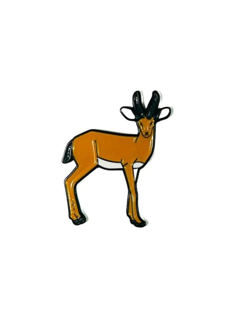 Acnor Gazelle Orange Enamel Pin/Sticker – Minimalist Animal Design for Accessories, Gifts, or Collectibles for Bags, Jackets, and Mobile, I pad, Backpacks & Laptops - Image 1