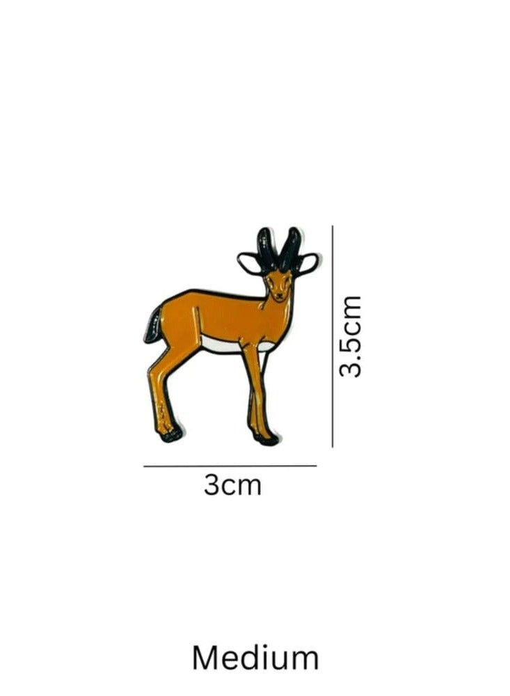 Acnor Gazelle Orange Enamel Pin/Sticker – Minimalist Animal Design for Accessories, Gifts, or Collectibles for Bags, Jackets, and Mobile, I pad, Backpacks & Laptops - Image 2