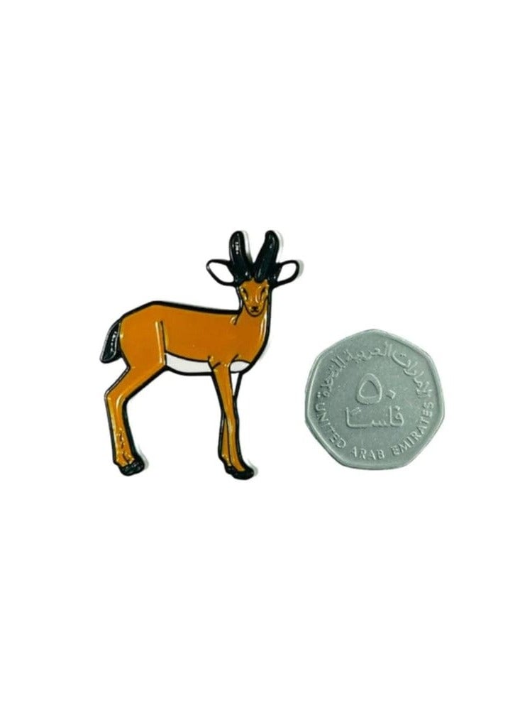 Acnor Gazelle Orange Enamel Pin/Sticker – Minimalist Animal Design for Accessories, Gifts, or Collectibles for Bags, Jackets, and Mobile, I pad, Backpacks & Laptops - Image 3