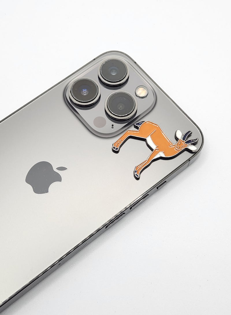 Acnor Gazelle Orange Enamel Pin/Sticker – Minimalist Animal Design for Accessories, Gifts, or Collectibles for Bags, Jackets, and Mobile, I pad, Backpacks & Laptops - Image 4