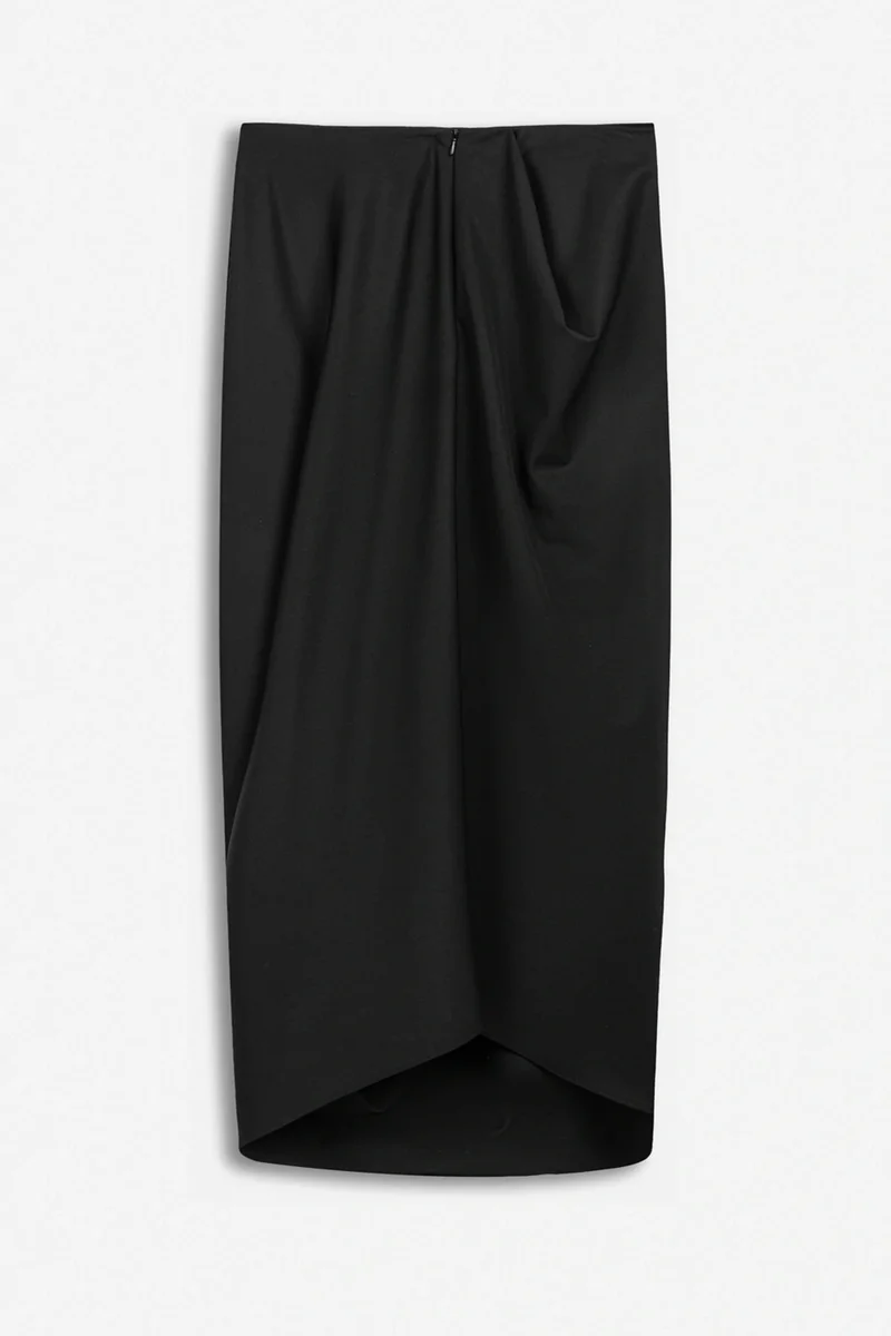 نوكتورن Draped Pleat-Detail Midi Skirt