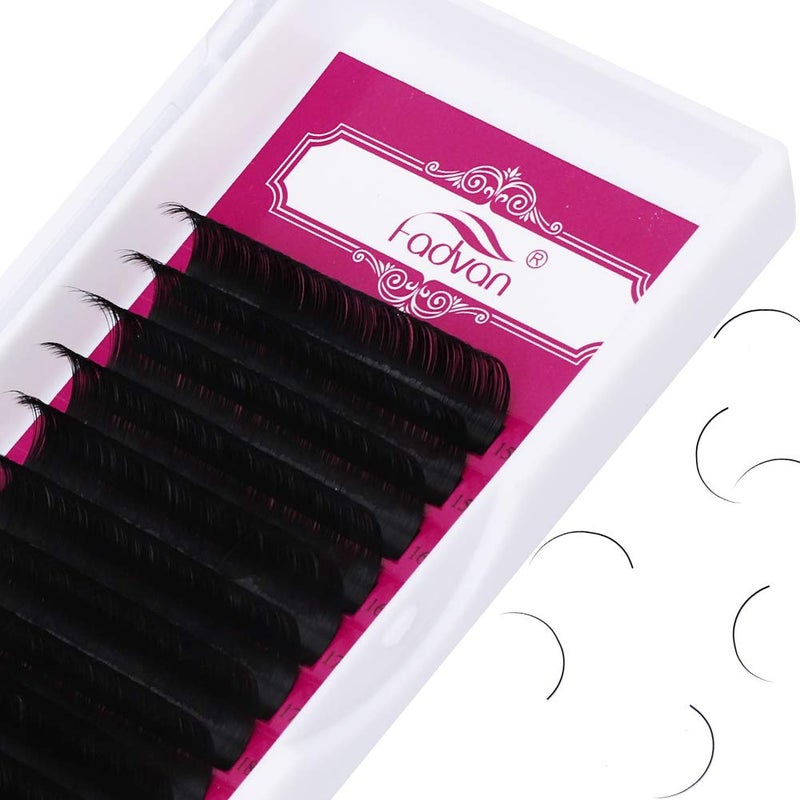 FADVAN Lash Extension 005mm D Curl 1520mm Mixed Classic Eyelash Extension Matte Black Individual Lashes Professional Salon Use Eyelash Extension Single Eyelashes by FADVAN 005mmD 1520mm Mix