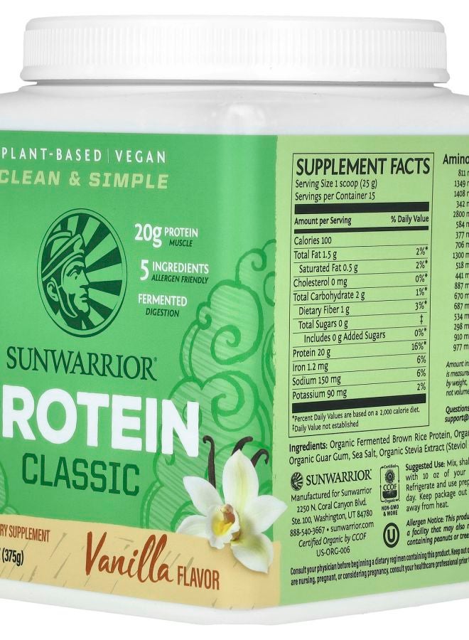 Sunwarrior Classic Protein Vanilla 13.2 oz (375 g) - Image 2