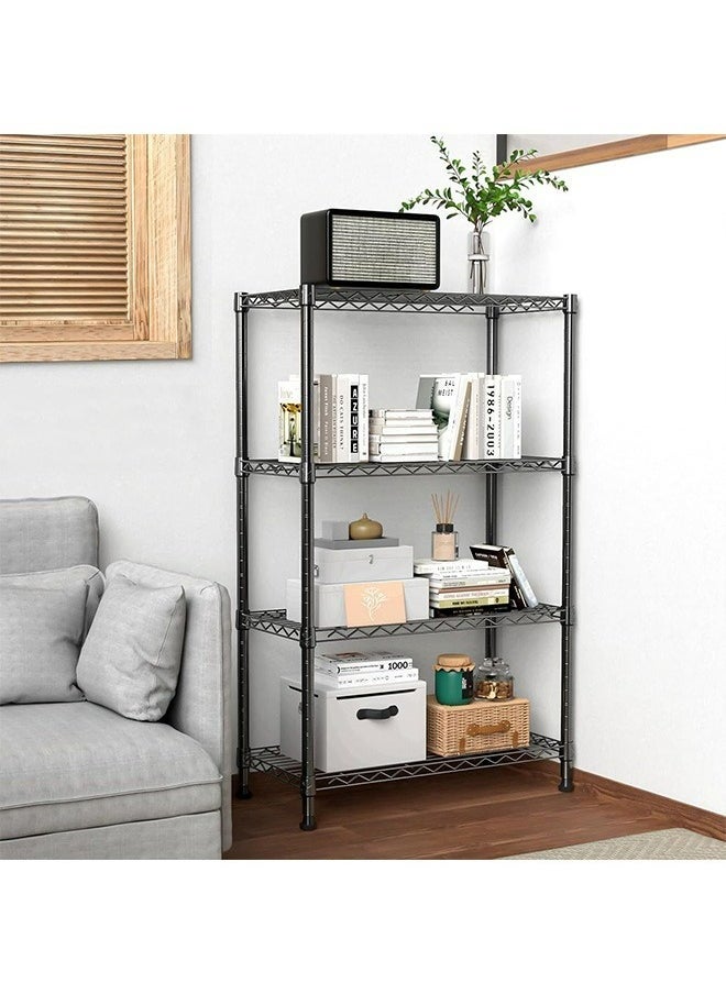 RollsTimi  4-Layer Iron Wire Storage Rack Metal Shelf Kitchen Bathroom Storage Rack,Black  - Image 4