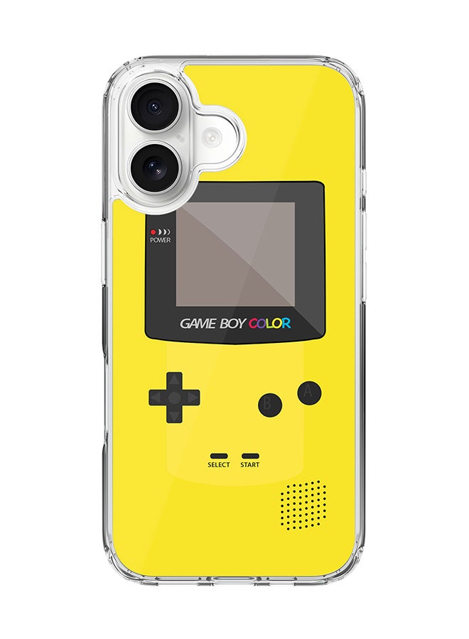 Stylizedd Classic Clear MagSafe Case for iPhone 17 , Hybrid Soft Case Flexible Edges Anti Drop TPU PC Gel Thin Transparent Cover [ Designed for iPhone 17 ] - Gameboy Color - Yellow