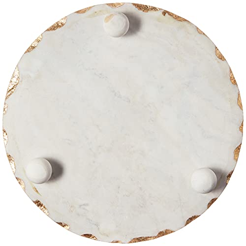 Mud Pie Marble Trivet, 1 1/4" x 8 1/2" dia, Gold - Image 3
