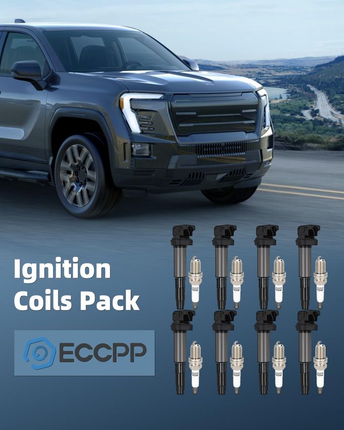 ECCPP 8 ignition coils with 8 iridium Spark Plugs,UF522,coils packs,for BMW 545i 645Ci 745i 745Li X5 Morgan Aero 8,UF522 CU1171 IIS063 - Image 2