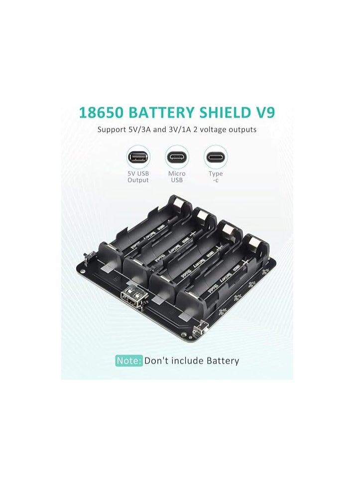 Generic - 1865O Battery Holder Double Port Batteries 18650 Li-ion V8 Battery Shield Micro USB 5V/3A 3V/1A Power Bank Battery Charging Module for and Arduino - Image 1
