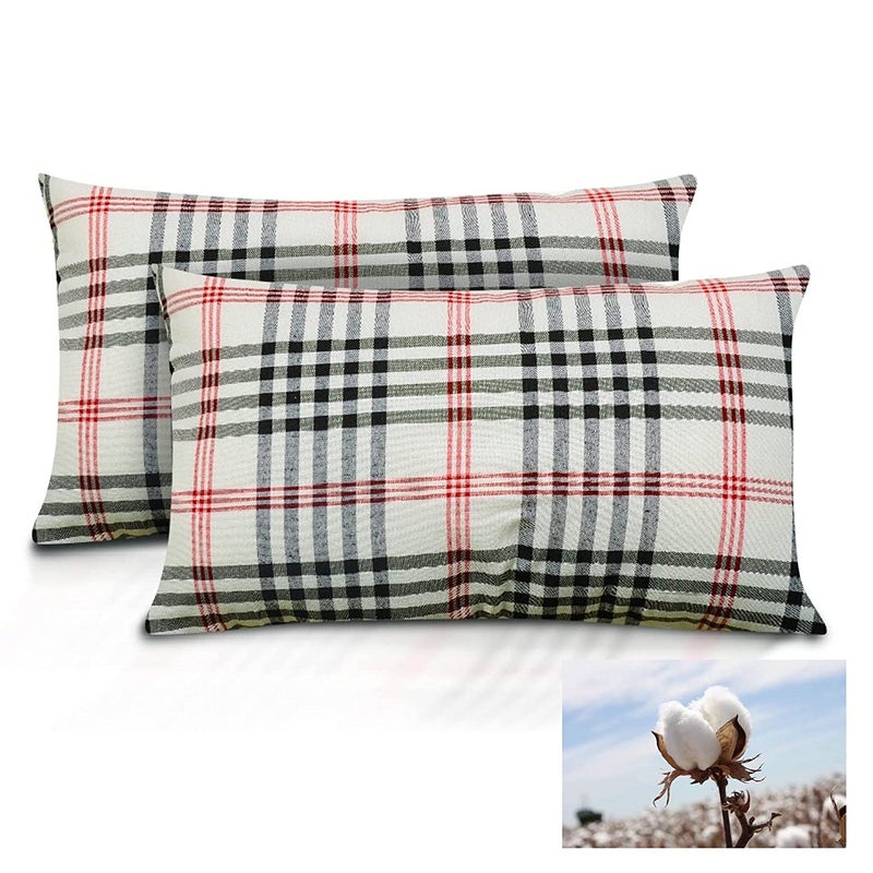 Homerz Set of 2 Organic Cotton Filled Standard Pillow, Medium to Hard Firmness, Best for Cervical Pain and Neck Pain - Image 4