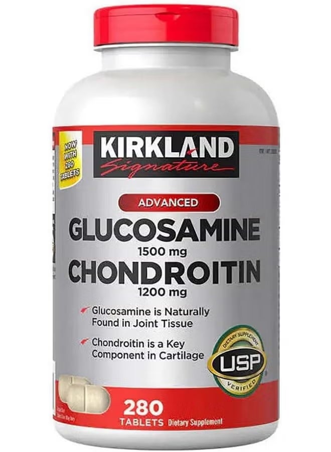 Kirkland Signature Extra Strength Glucosamine Chondroitin Tablets, 280 Count - Image 1