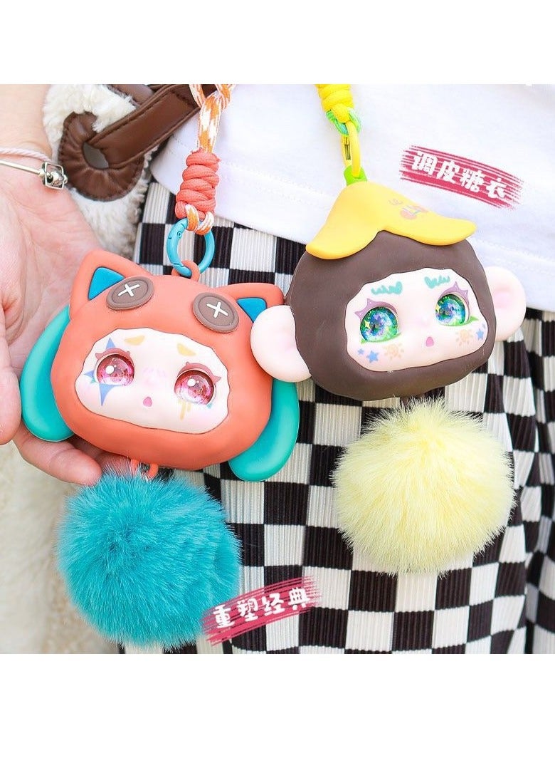 General Qimeng Bio KIMMON Silicone Earphone Bag Series Blind Box Cute Earphone Bag Pendant Tide Play Gift (Single Box)  - Image 4