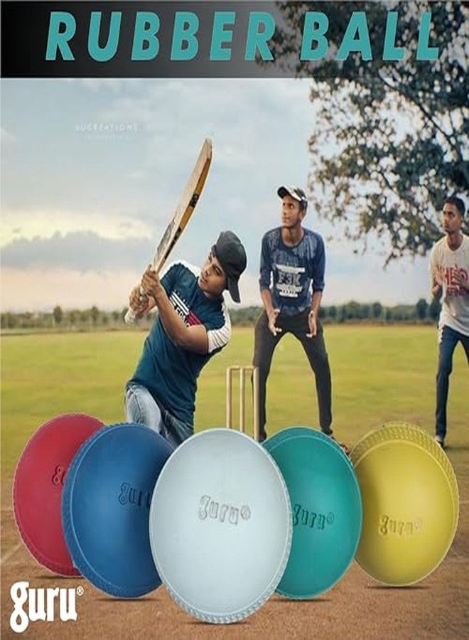 GURU Cricket Ball Set - Rubber Cricket Balls 85g (Pack of 10, Multicolor) - Image 3