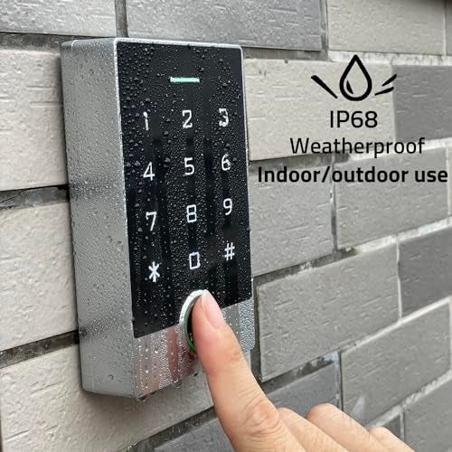 AMOCAM Wireless WiFi TUYA Access Control System, Fingerprint Password Stand-Alone Door Access Control Keypad with ID Keyfob, WG26/34 EM Card Reader Access Controller, Full Metal Weatherproof, Backlight - Image 4