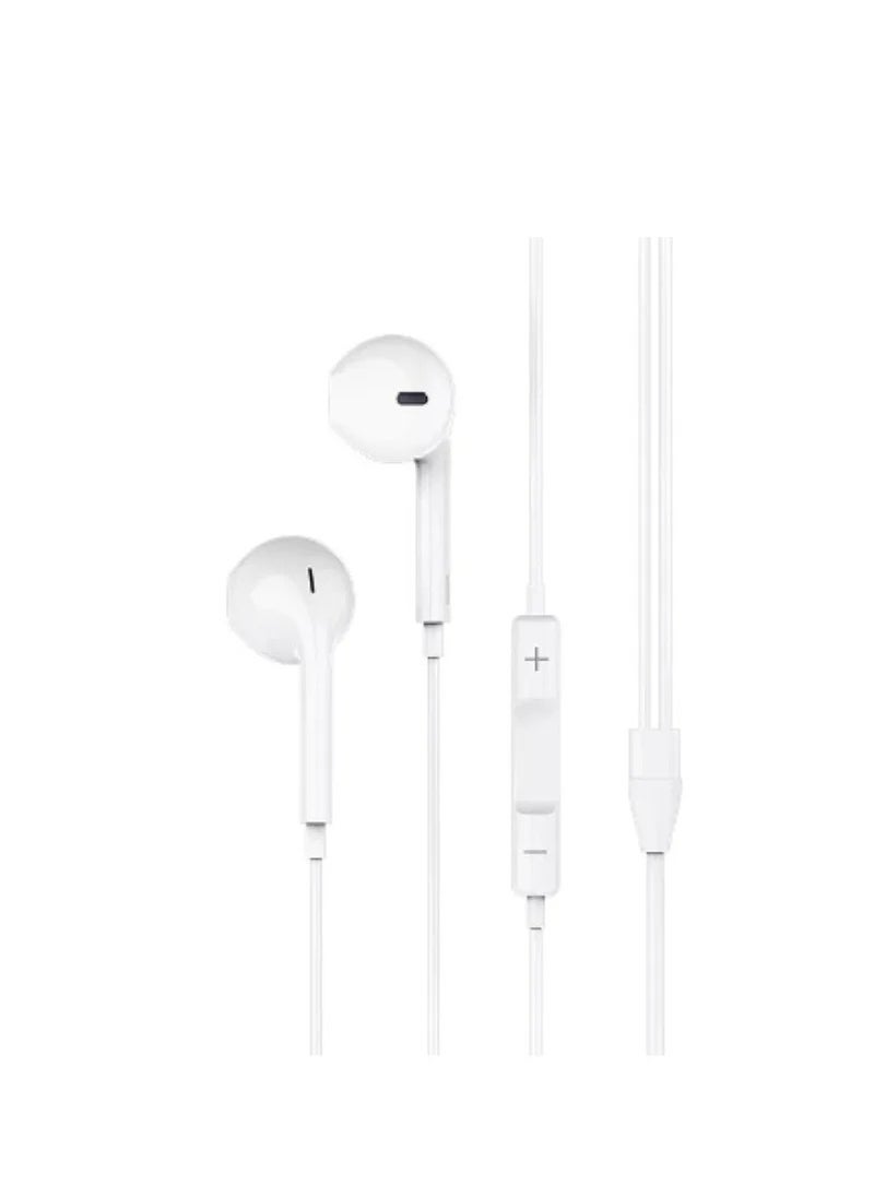 Generic In Ear Wired Earphones with 3.5mm Jack and Mic - White  - Image 2