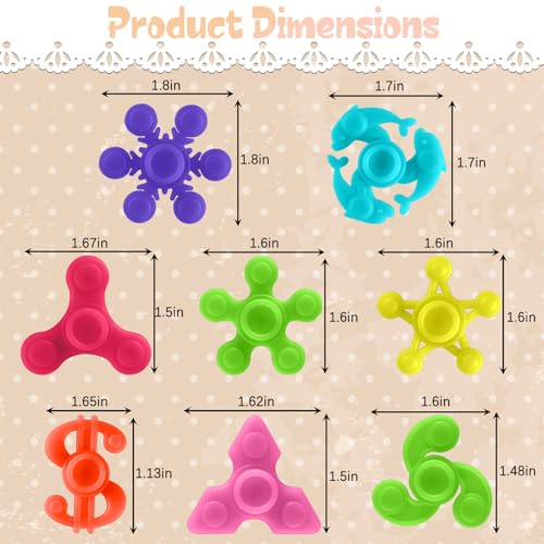 Riferg 100pcs BulkMini Finger Fidget Spinner Toys Stress Relief Sensory Toys for Kids Teens Adults Birthday Party Favors Gifts Christmas Stocking Classroom Prizes Supplies Valentines Day Gifts - Image 5