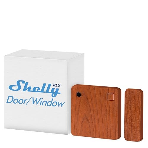 Shelly Blu Door/Window Brown | Bluetooth Operated Sensor | Home Automation | iOS Android App | Alexa & Google Home Compatibility | Lux and Tilt Angle Measurement | Set Custom Activation Scenes - Image 1