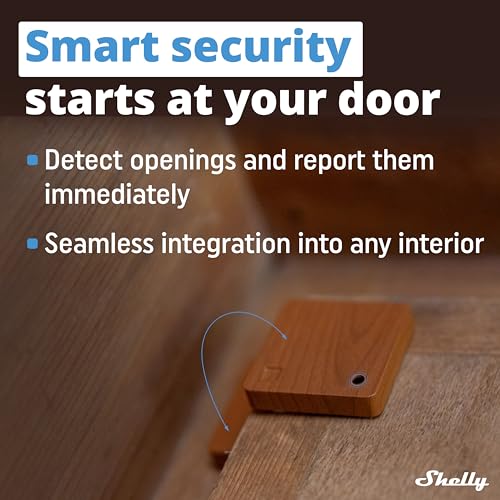 Shelly Blu Door/Window Brown | Bluetooth Operated Sensor | Home Automation | iOS Android App | Alexa & Google Home Compatibility | Lux and Tilt Angle Measurement | Set Custom Activation Scenes - Image 2