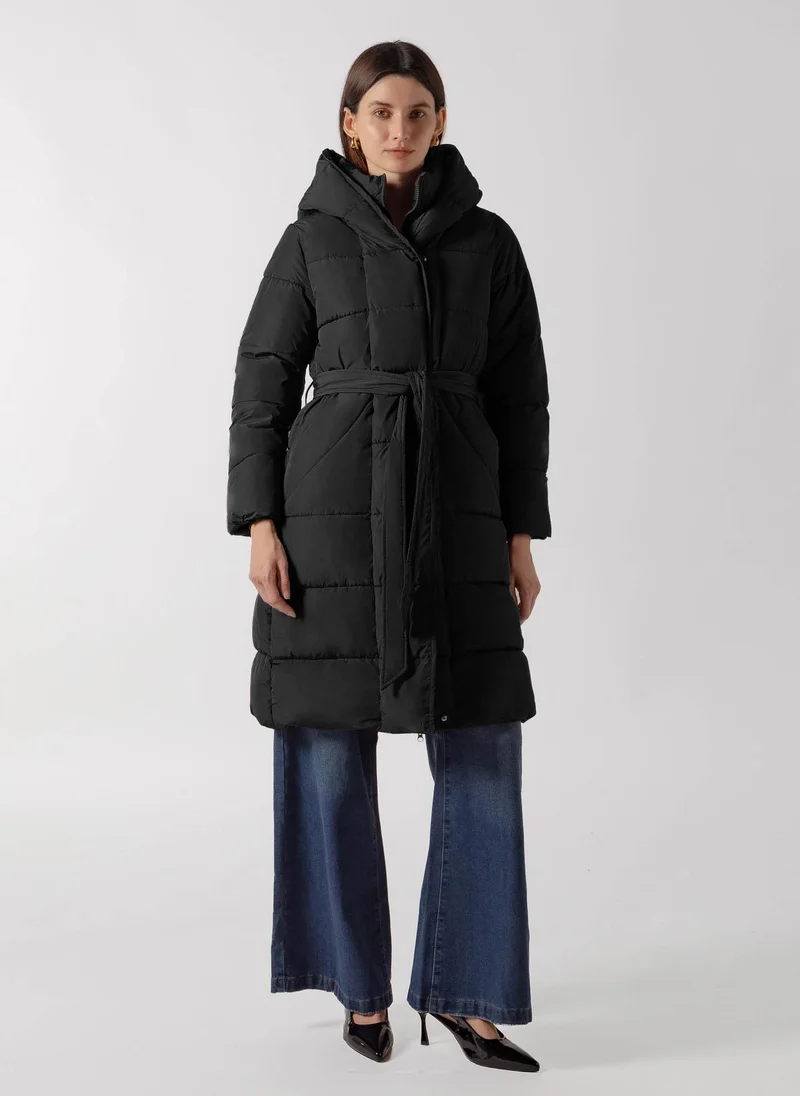 شايبس BELTED LONGLINE PUFFER COAT